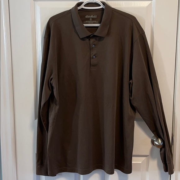 Eddie Bauer Brown Polo Shirt XL - Picture 1 of 8
